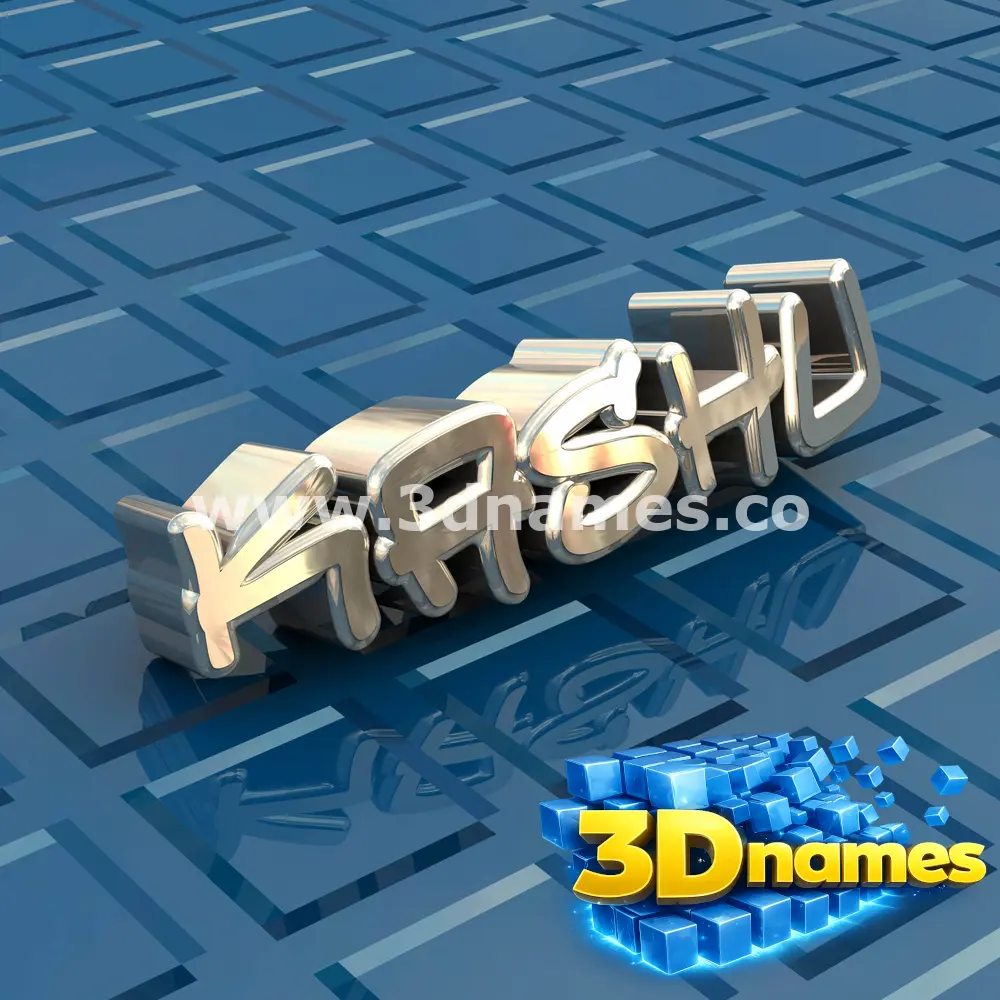 kashu in Blue Bling style - 3D name wallpaper