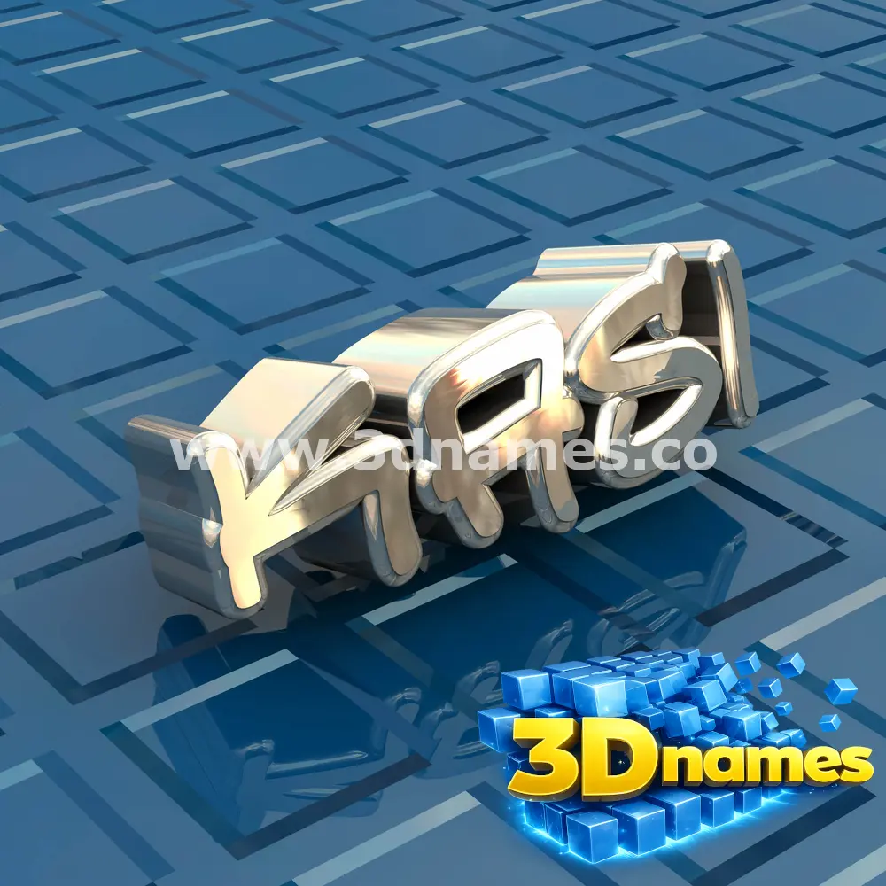 kasi in Blue Bling style - 3D name wallpaper