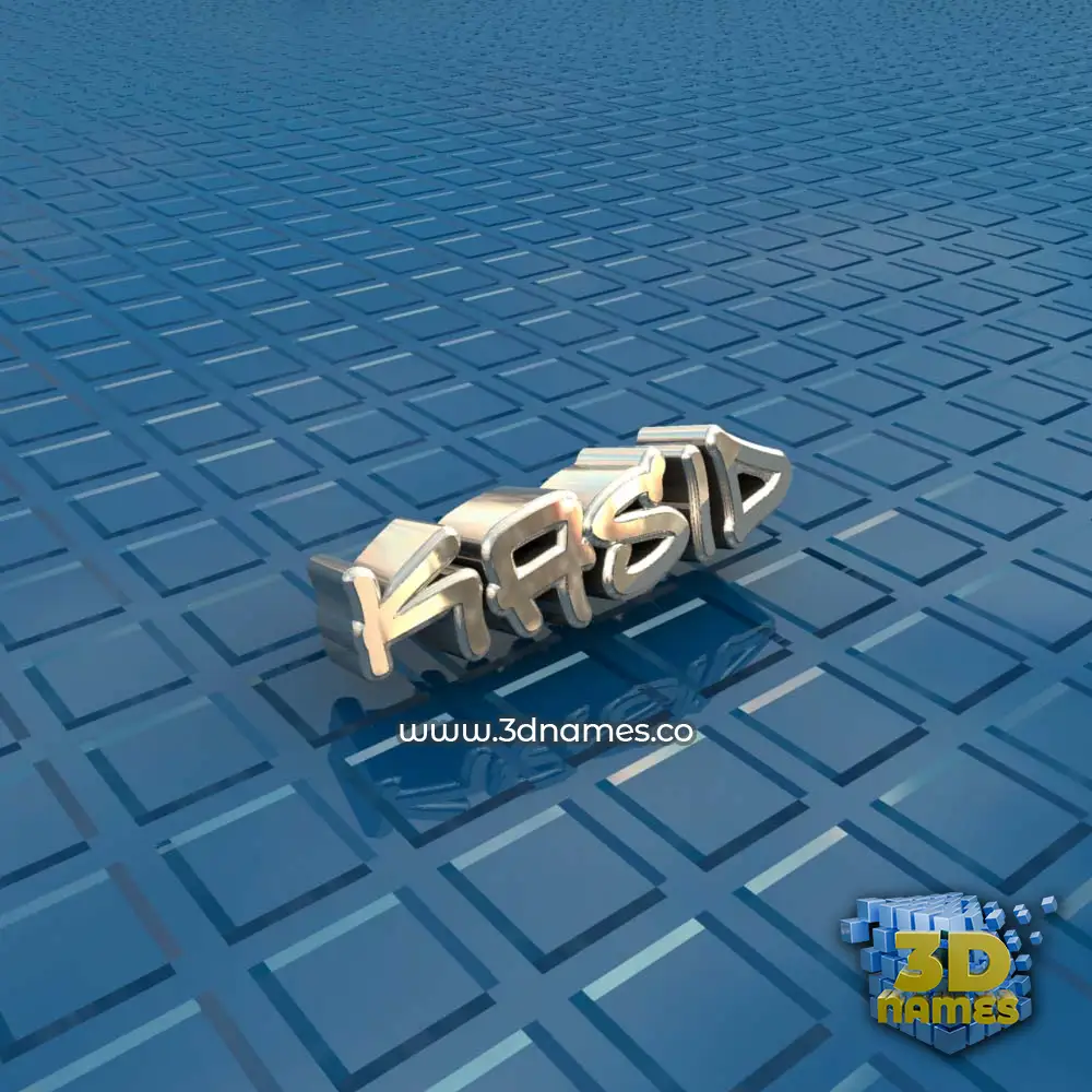 kasid in Blue Bling style - 3D name wallpaper
