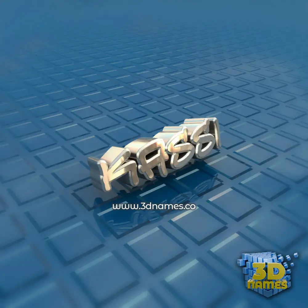kassi in Blue Bling style - 3D name wallpaper