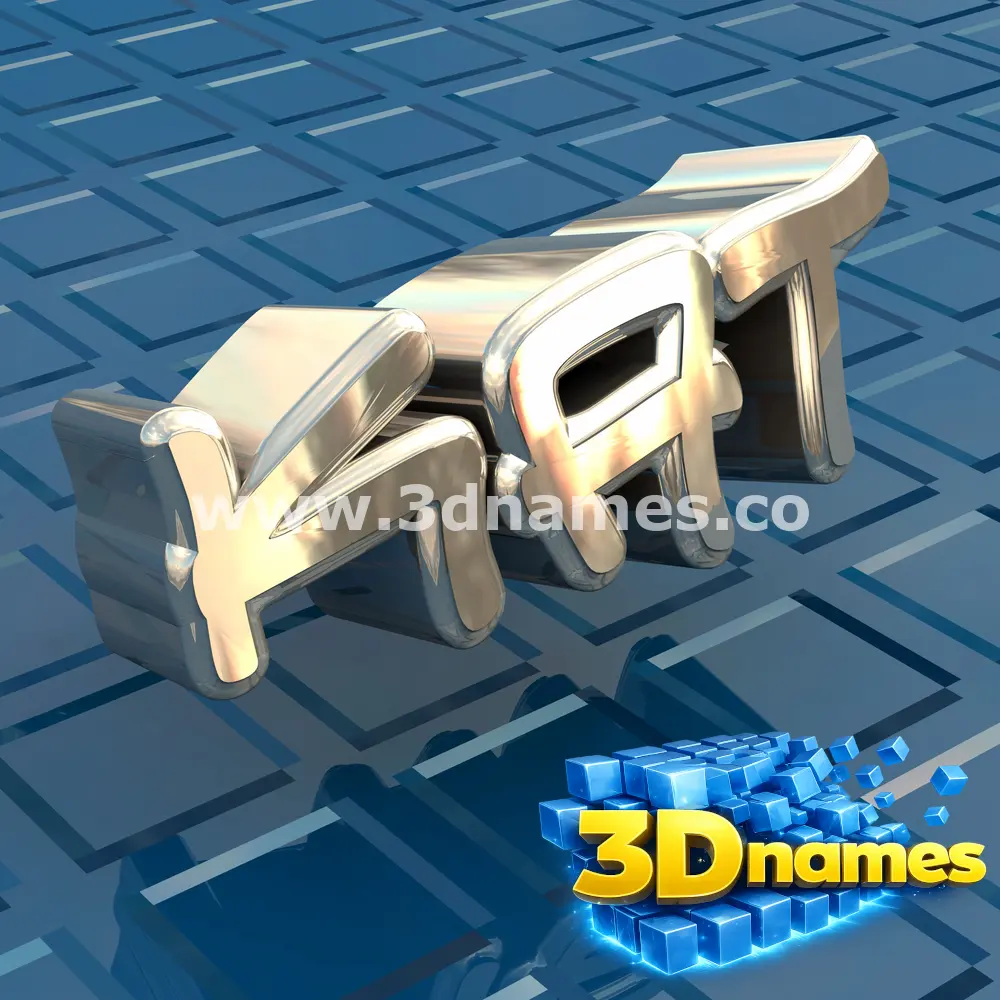 kat in Blue Bling style - 3D name wallpaper