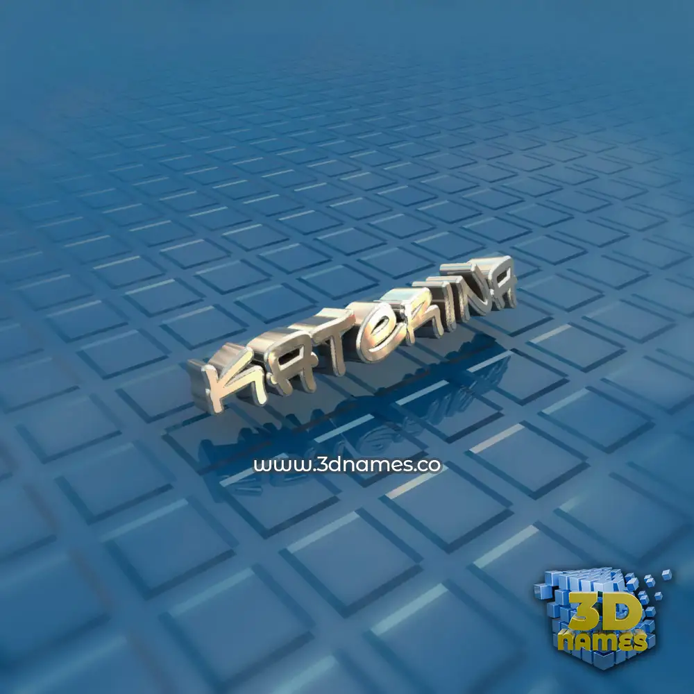katerina in Blue Bling style - 3D name wallpaper