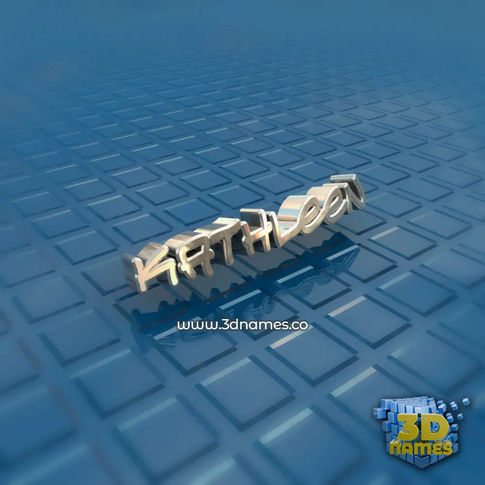 kathleen in Blue Bling style - 3D name wallpaper