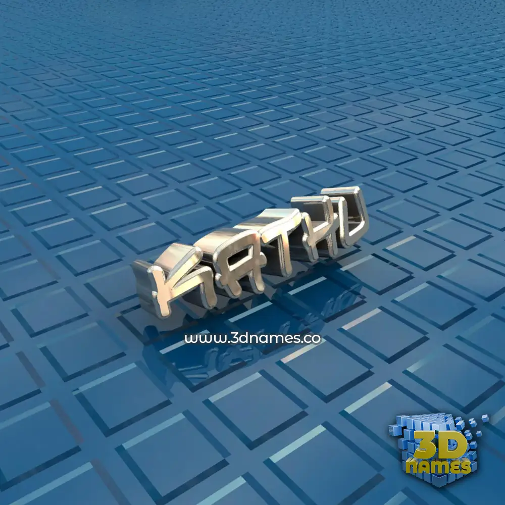 kathu in Blue Bling style - 3D name wallpaper