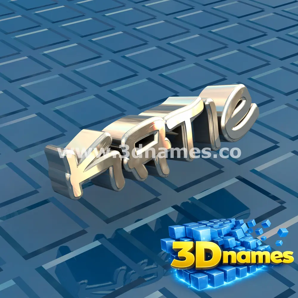 katie in Blue Bling style - 3D name wallpaper