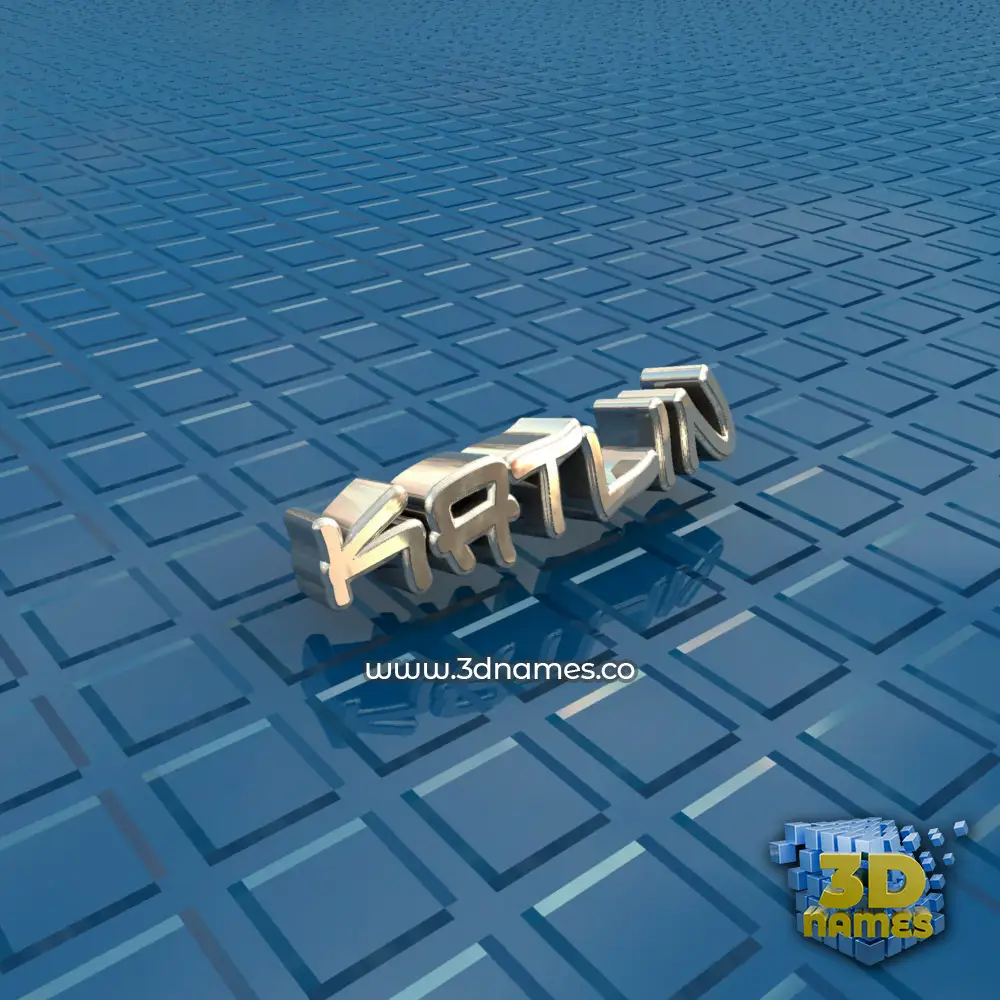 katlin in Blue Bling style - 3D name wallpaper