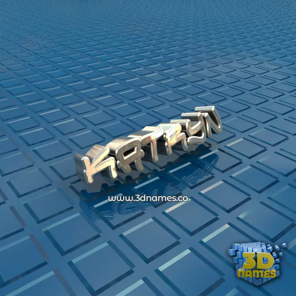 katryn in Blue Bling style - 3D name wallpaper