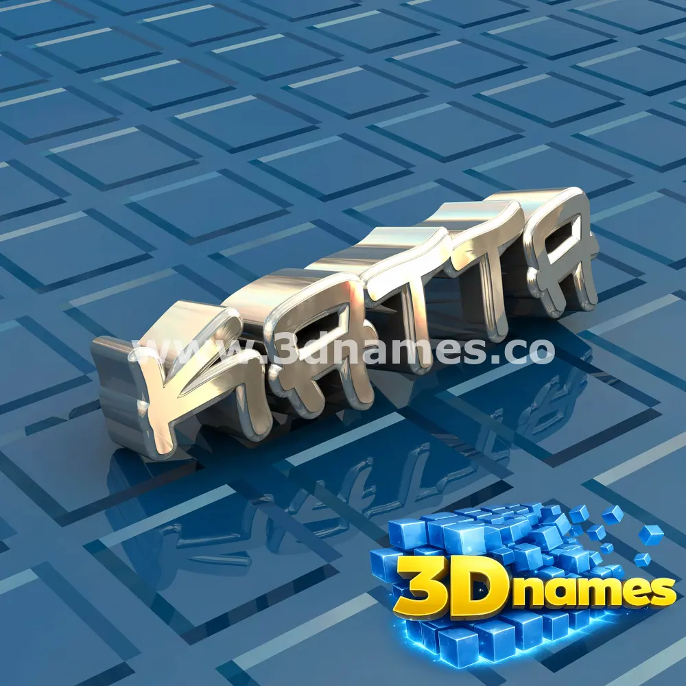 katta in Blue Bling style - 3D name wallpaper
