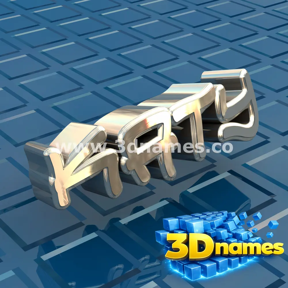 katy in Blue Bling style - 3D name wallpaper
