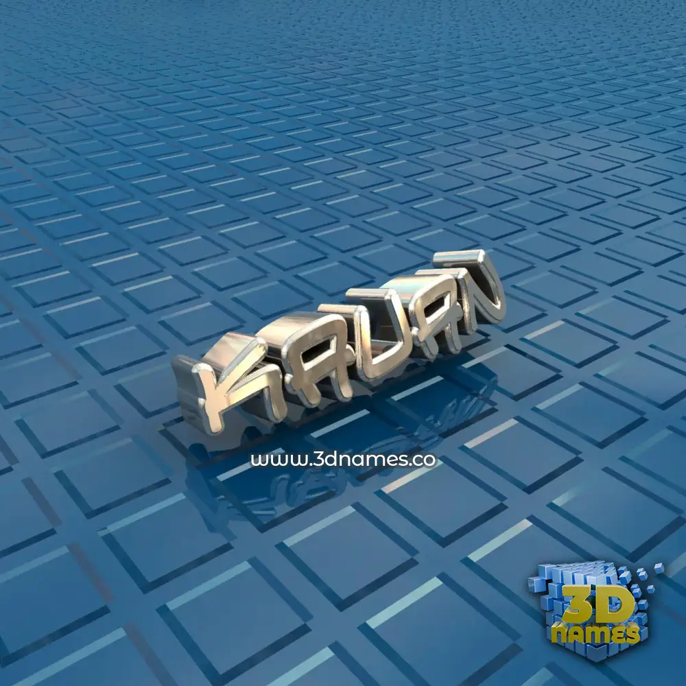 kauan in Blue Bling style - 3D name wallpaper