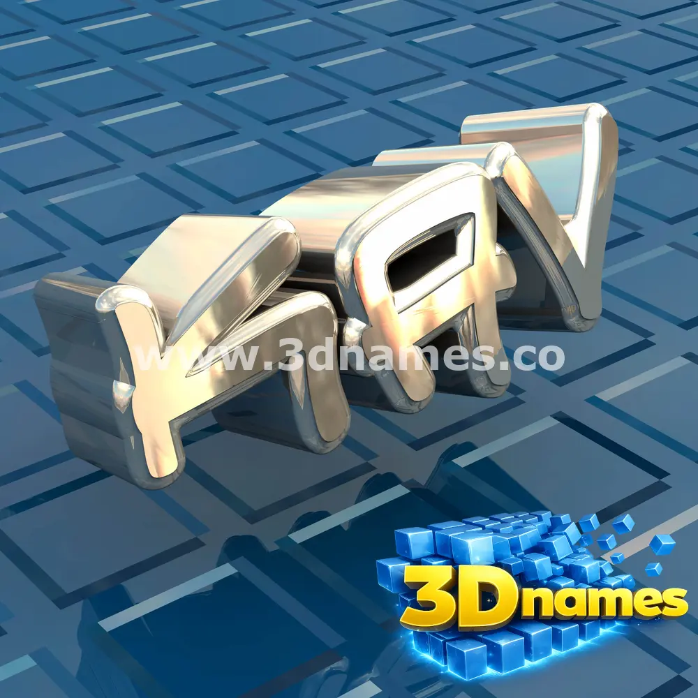 kav in Blue Bling style - 3D name wallpaper