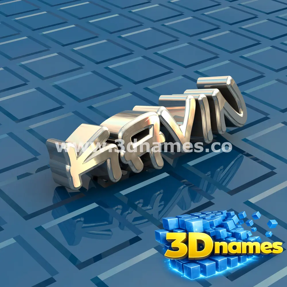 kavin in Blue Bling style - 3D name wallpaper