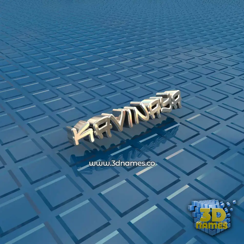 kavinaya in Blue Bling style - 3D name wallpaper