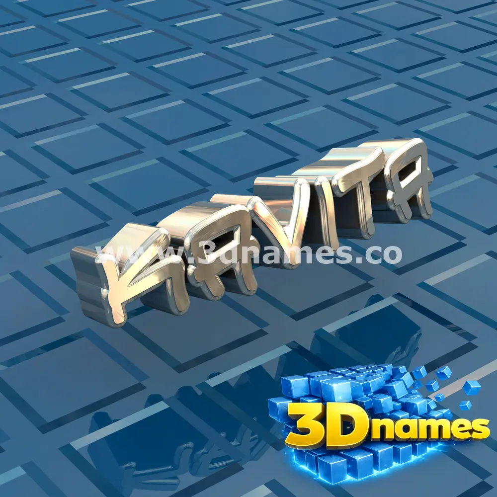 kavita in Blue Bling style - 3D name wallpaper