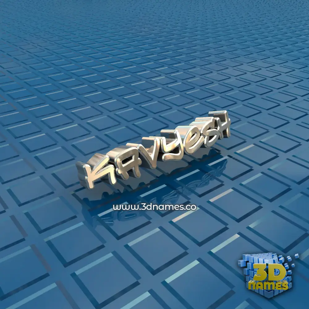 kavyesh in Blue Bling style - 3D name wallpaper
