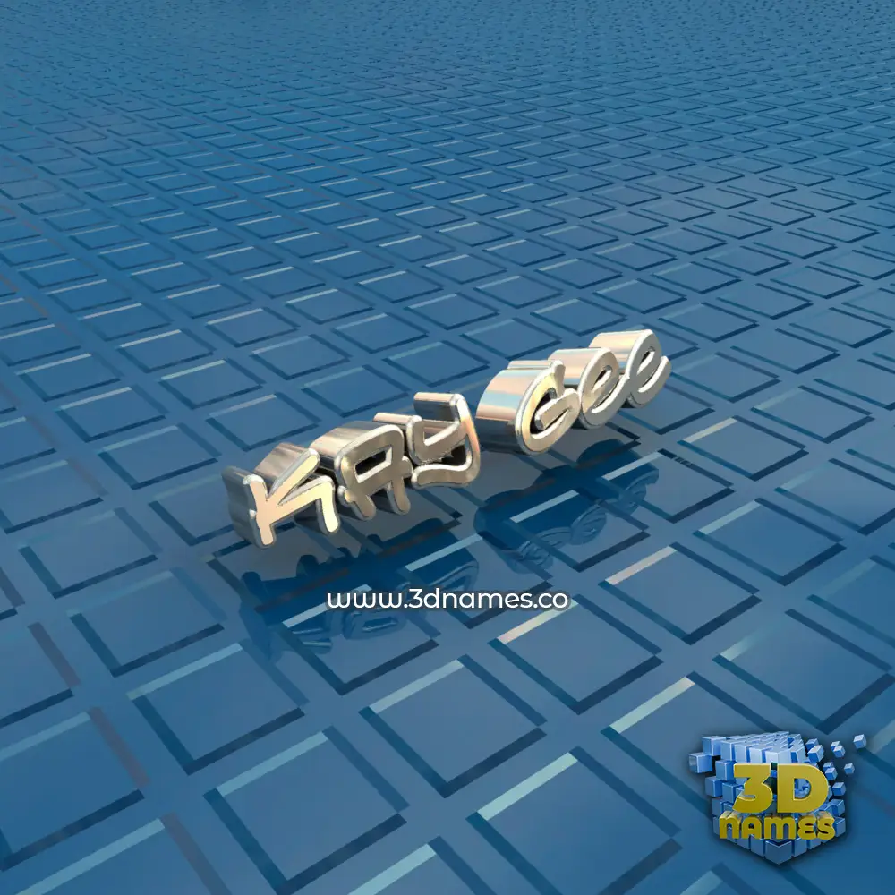 kay gee in Blue Bling style - 3D name wallpaper