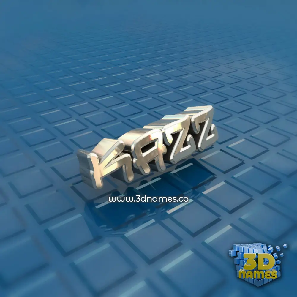 kazz in Blue Bling style - 3D name wallpaper