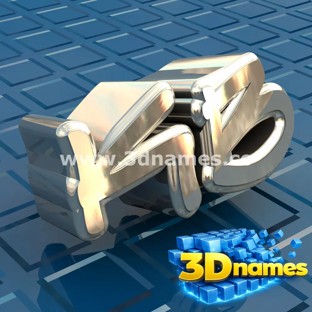 kb in Blue Bling style - 3D name wallpaper