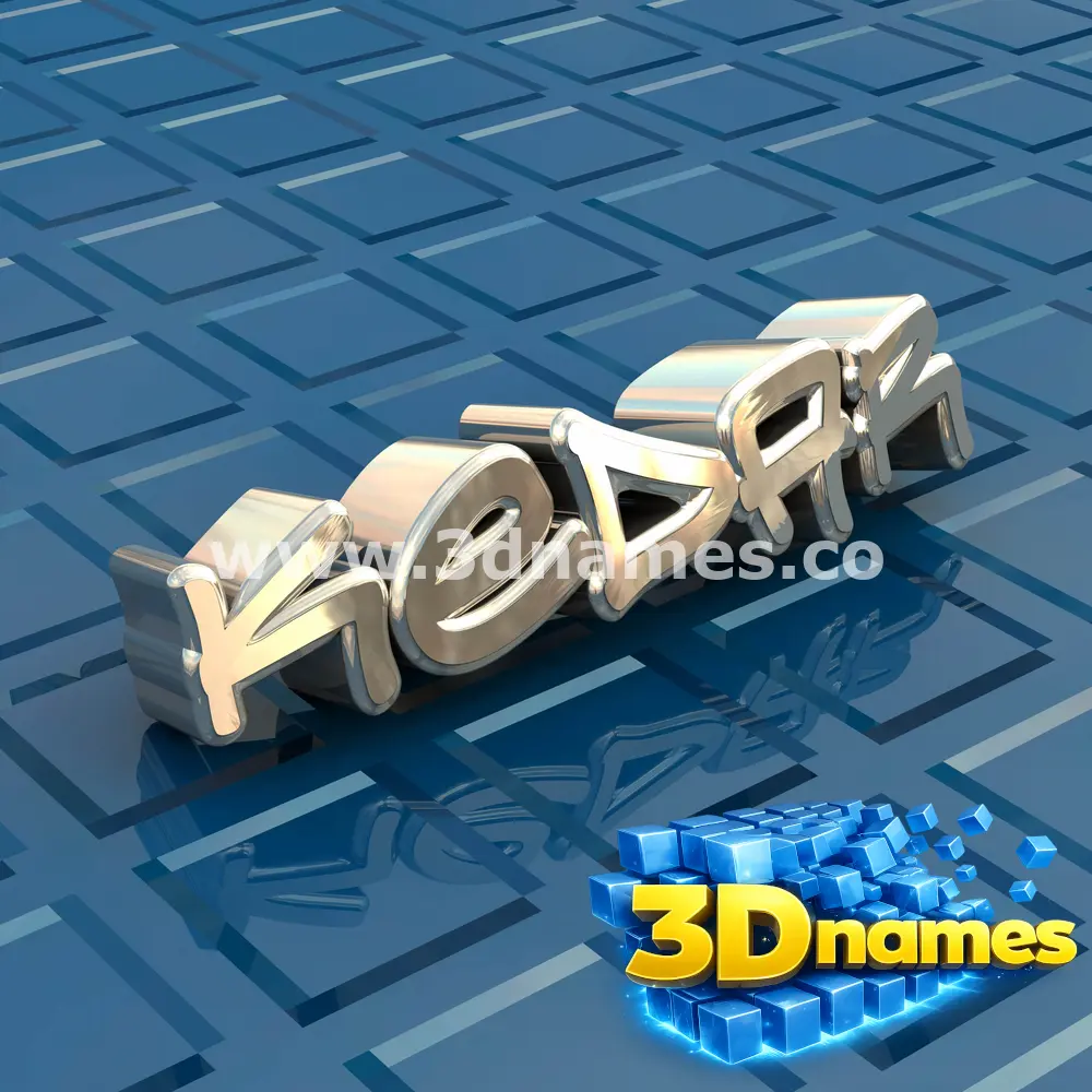 kedar in Blue Bling style - 3D name wallpaper