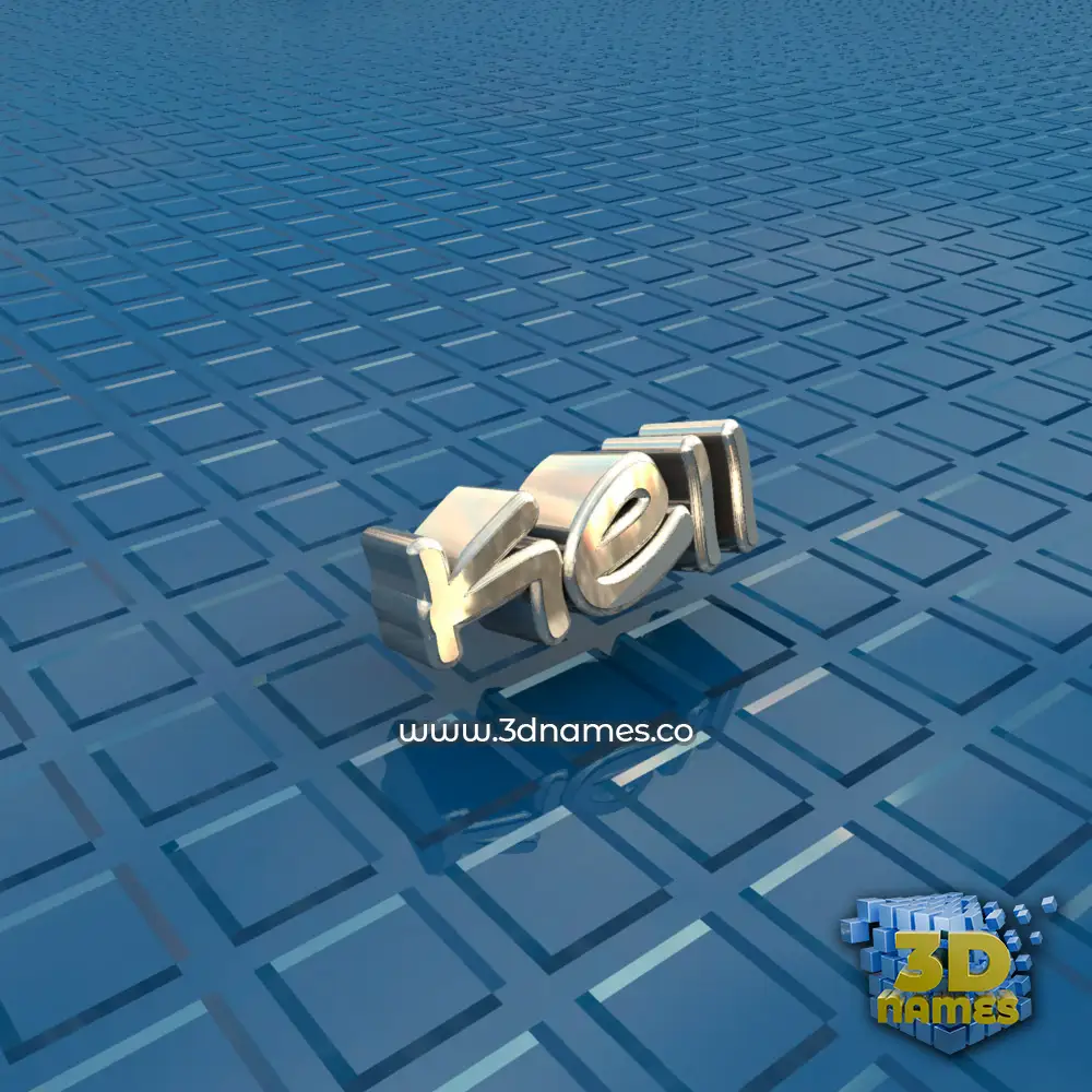 keii in Blue Bling style - 3D name wallpaper