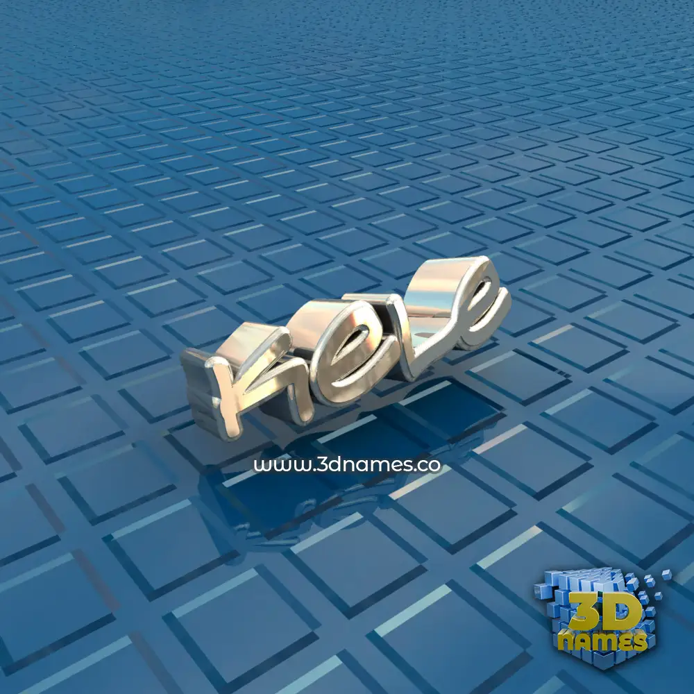 kele in Blue Bling style - 3D name wallpaper
