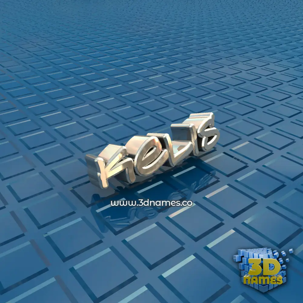 kelis in Blue Bling style - 3D name wallpaper