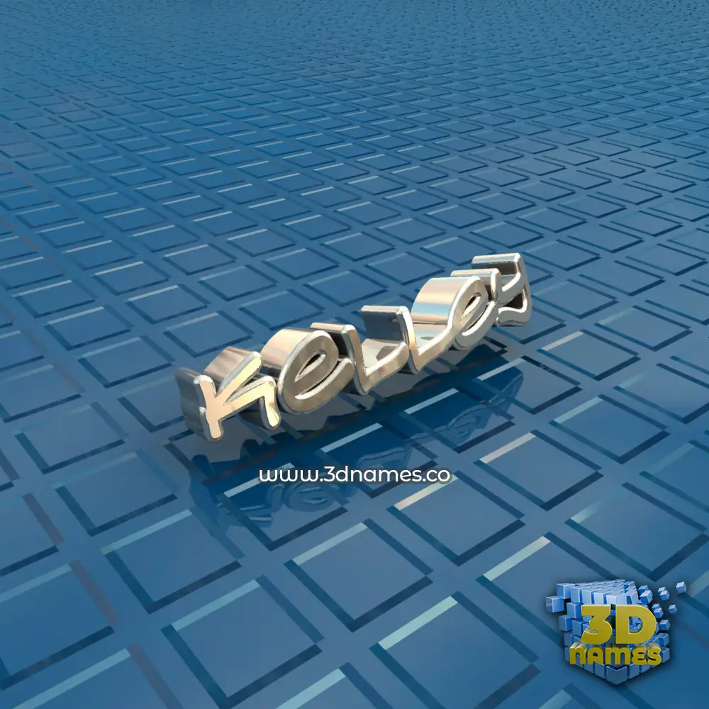 kelley in Blue Bling style - 3D name wallpaper