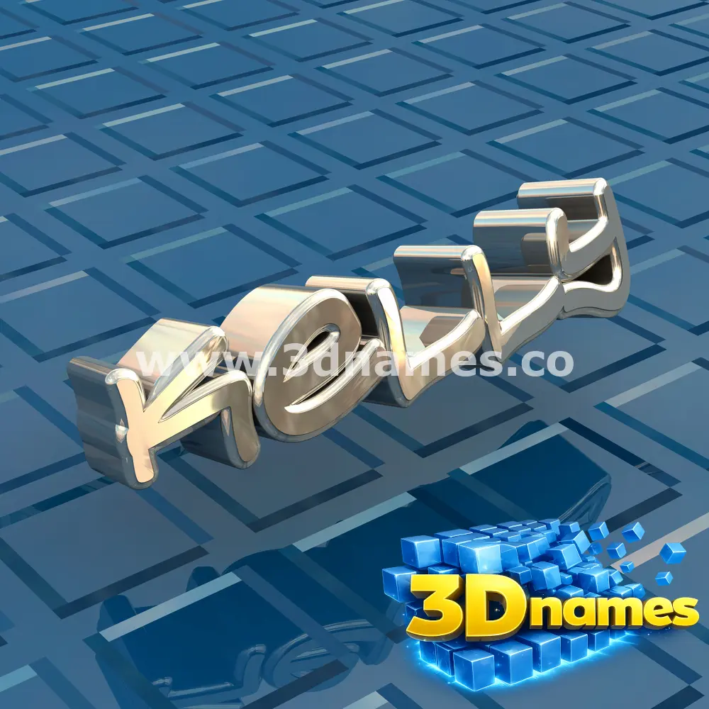 kelly in Blue Bling style - 3D name wallpaper