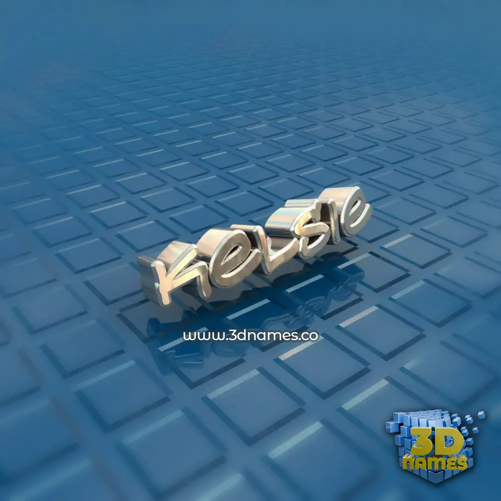 kelsie in Blue Bling style - 3D name wallpaper
