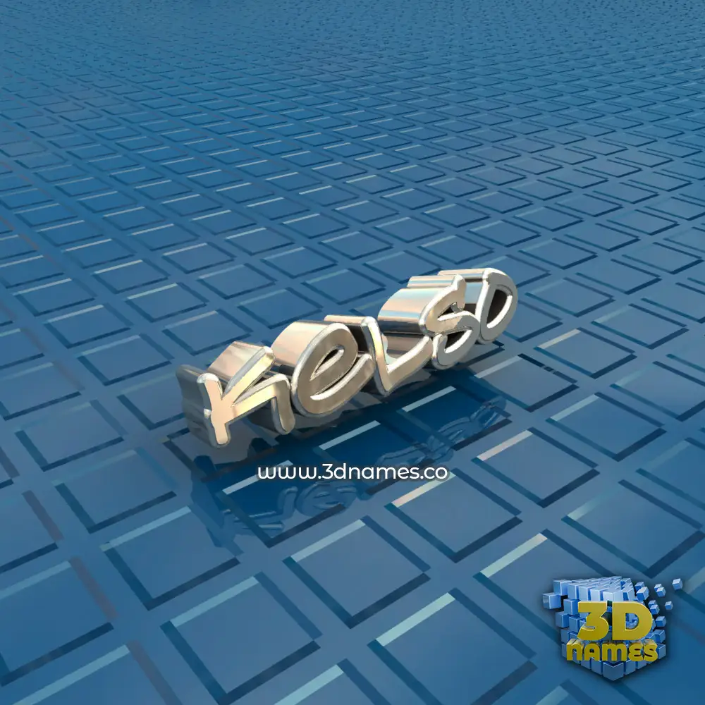 kelso in Blue Bling style - 3D name wallpaper