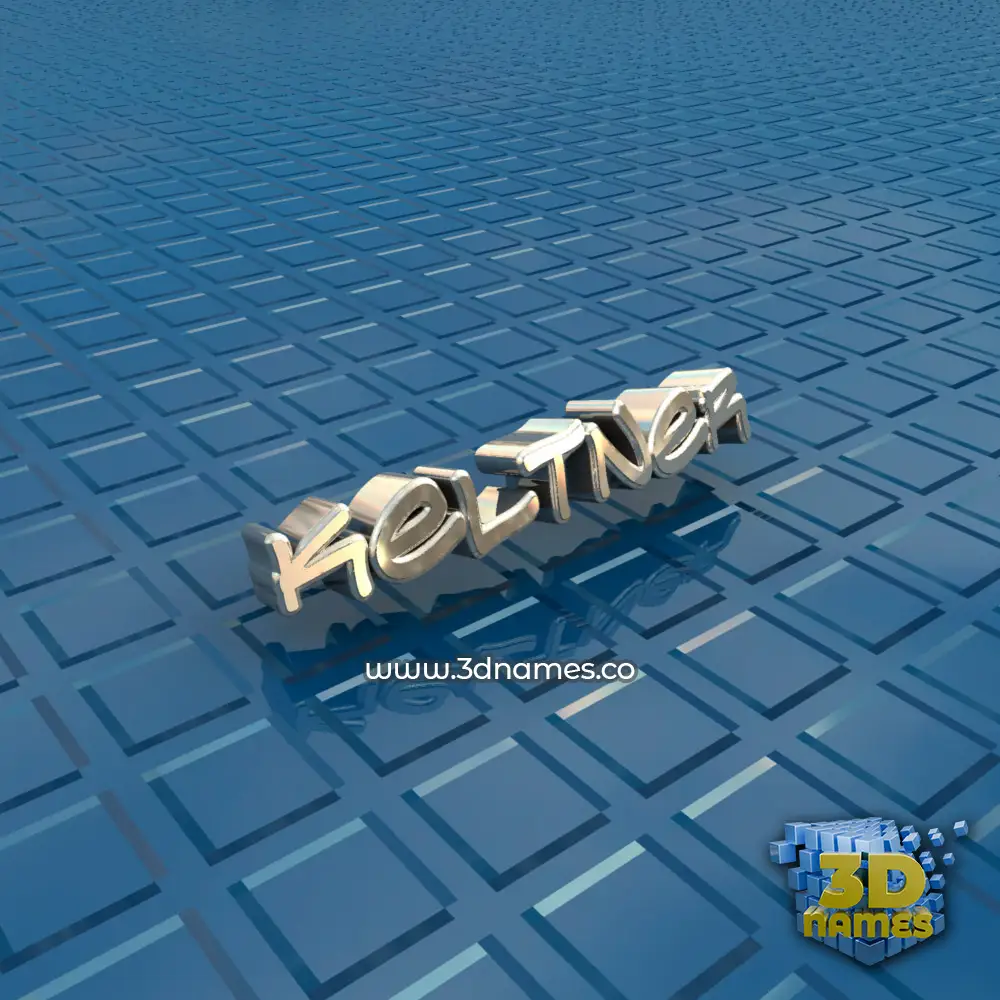 keltner in Blue Bling style - 3D name wallpaper