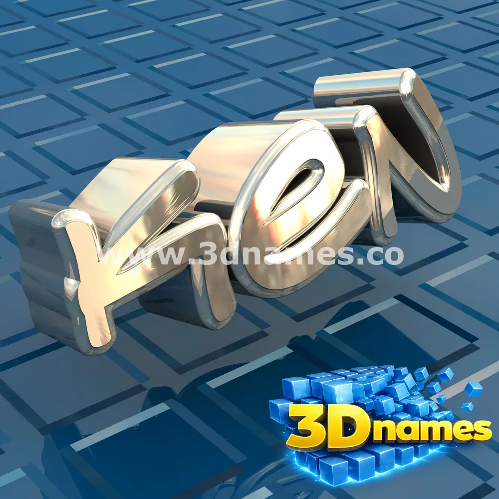 ken in Blue Bling style - 3D name wallpaper