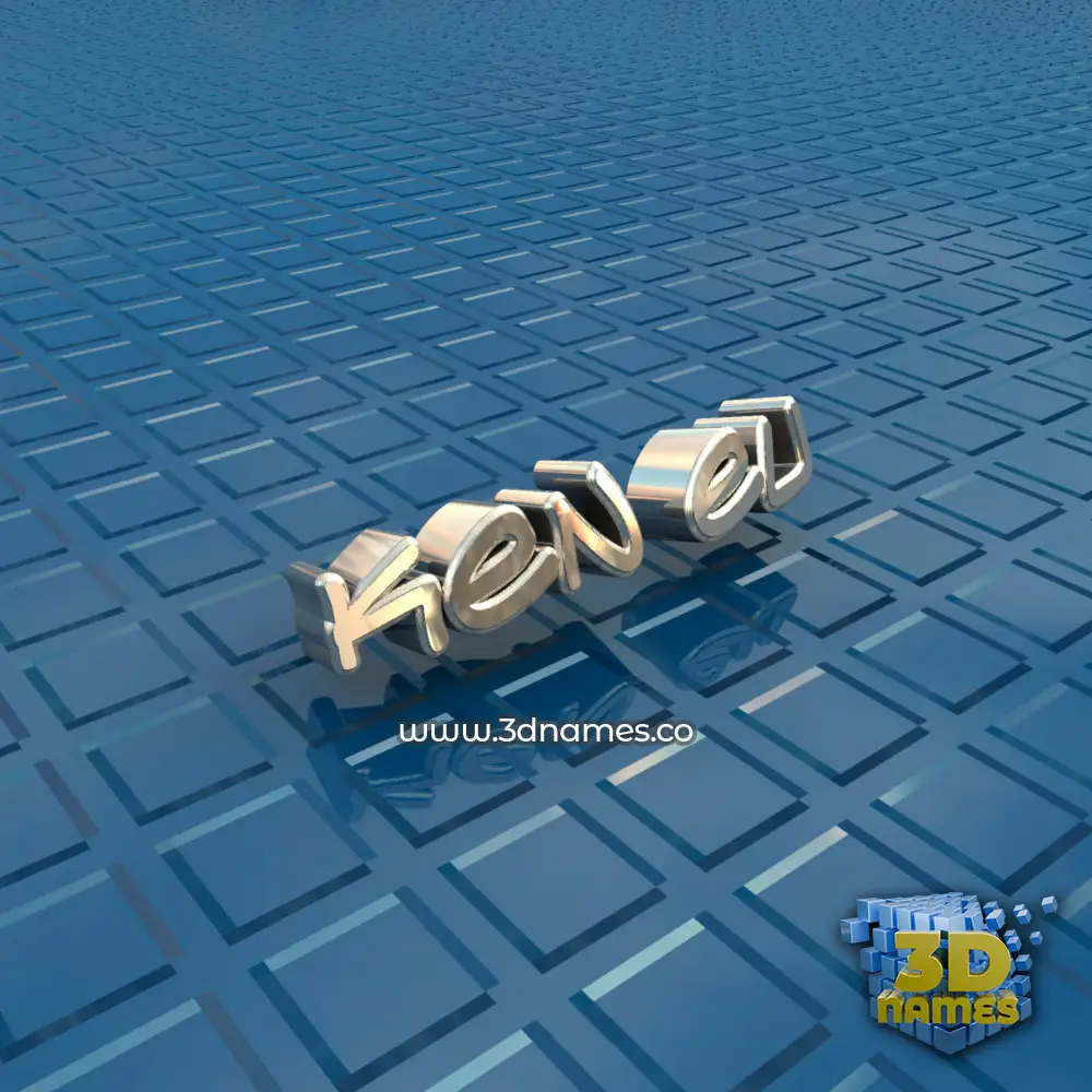 ken eu in Blue Bling style - 3D name wallpaper