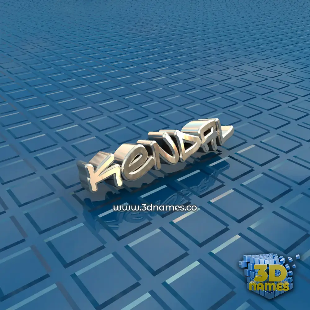 kendal in Blue Bling style - 3D name wallpaper