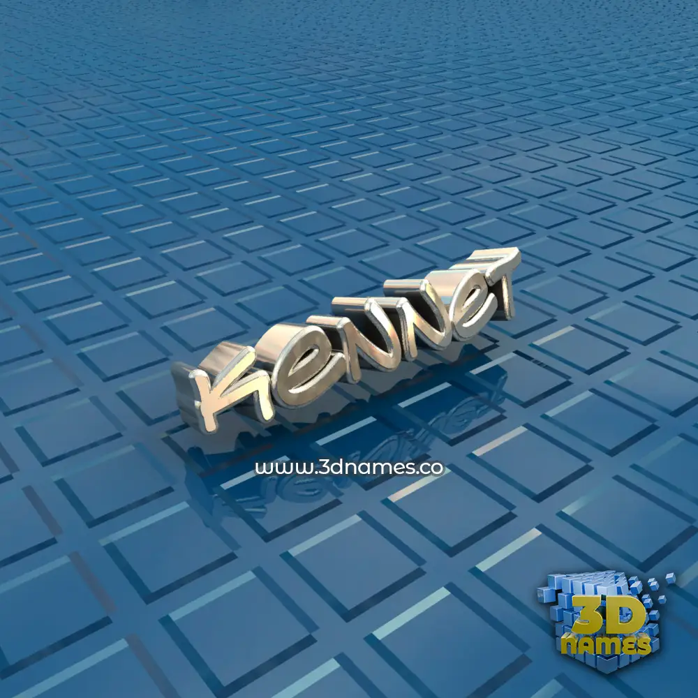 kennet in Blue Bling style - 3D name wallpaper