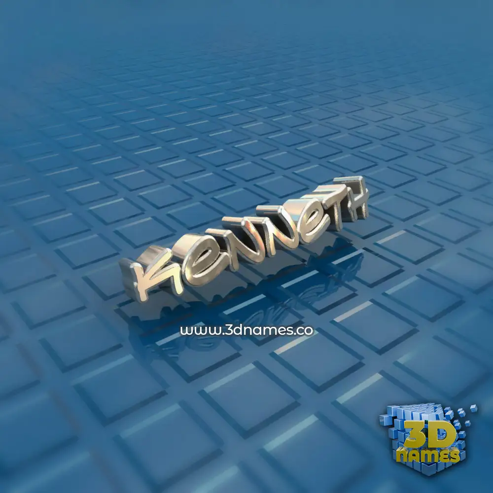 kenneth in Blue Bling style - 3D name wallpaper