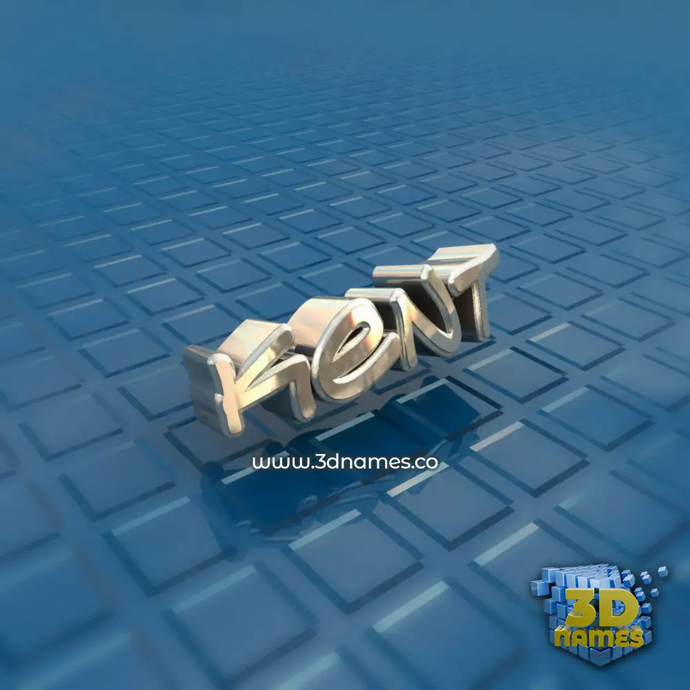 kent in Blue Bling style - 3D name wallpaper