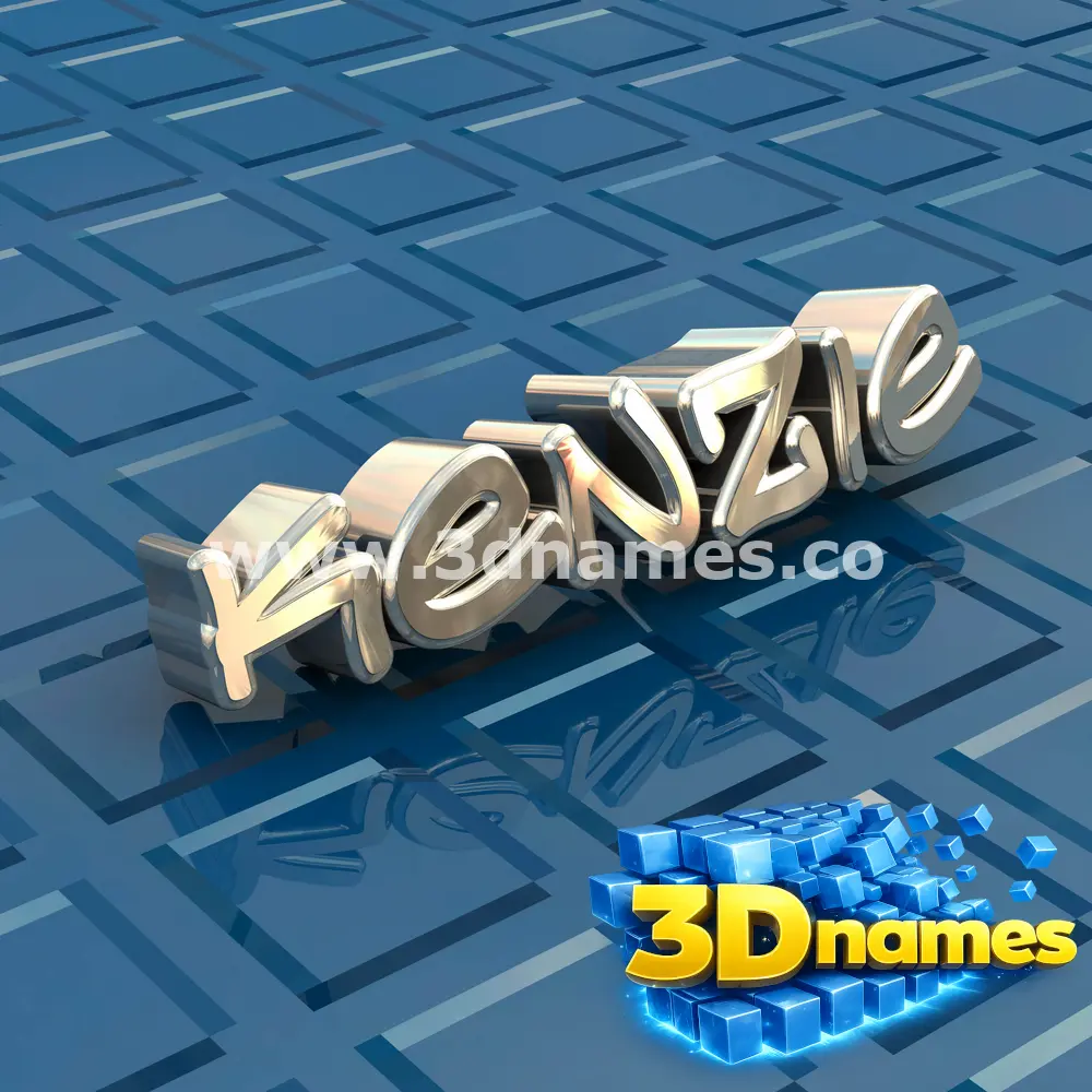 kenzie in Blue Bling style - 3D name wallpaper