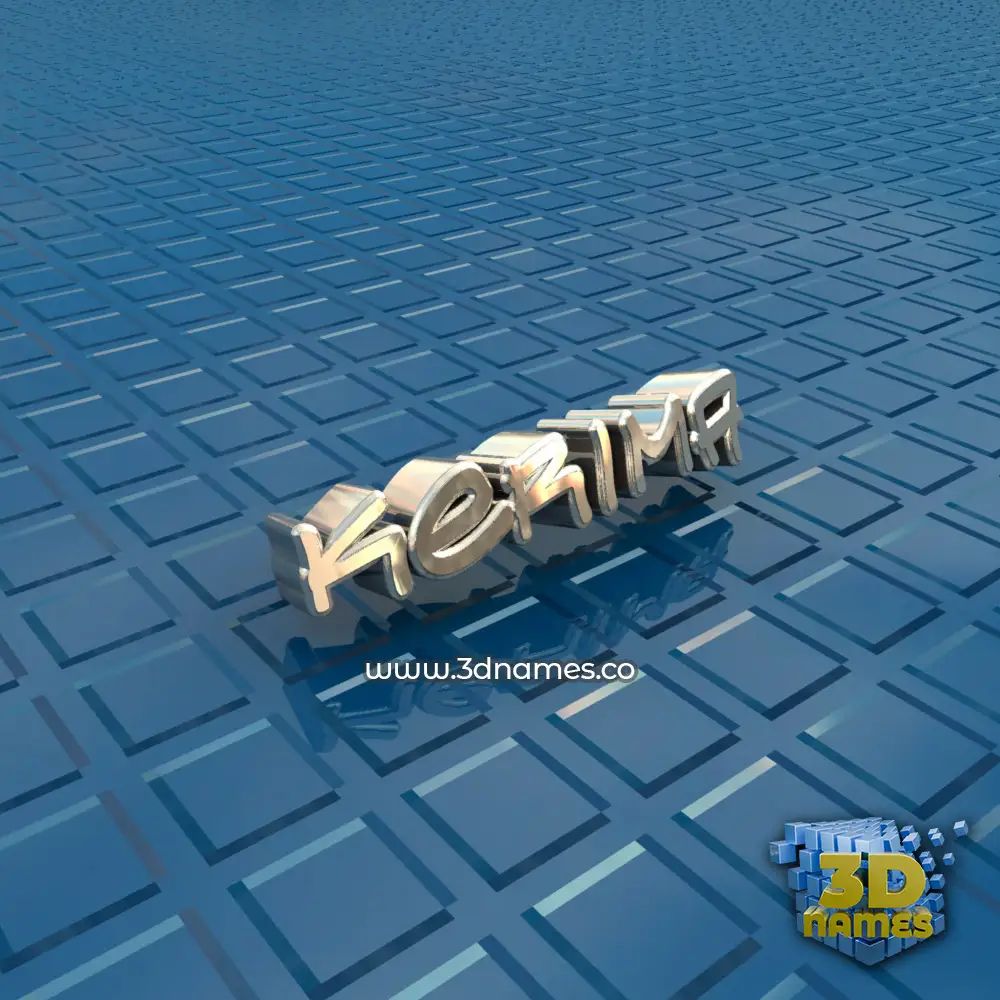 kerima in Blue Bling style - 3D name wallpaper