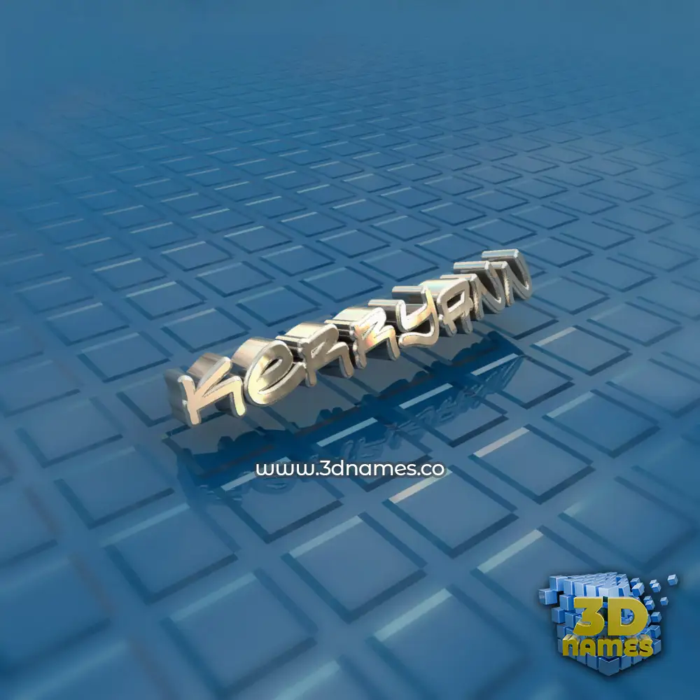 kerryann in Blue Bling style - 3D name wallpaper
