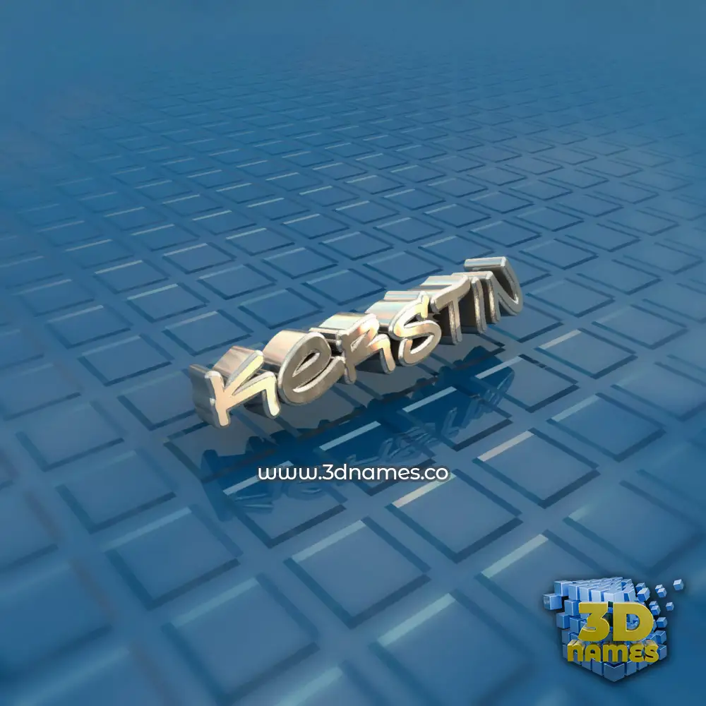 kerstin in Blue Bling style - 3D name wallpaper