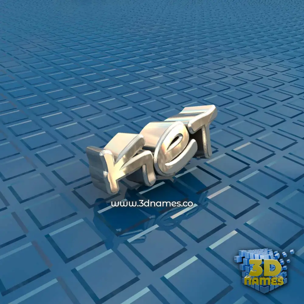 ket in Blue Bling style - 3D name wallpaper