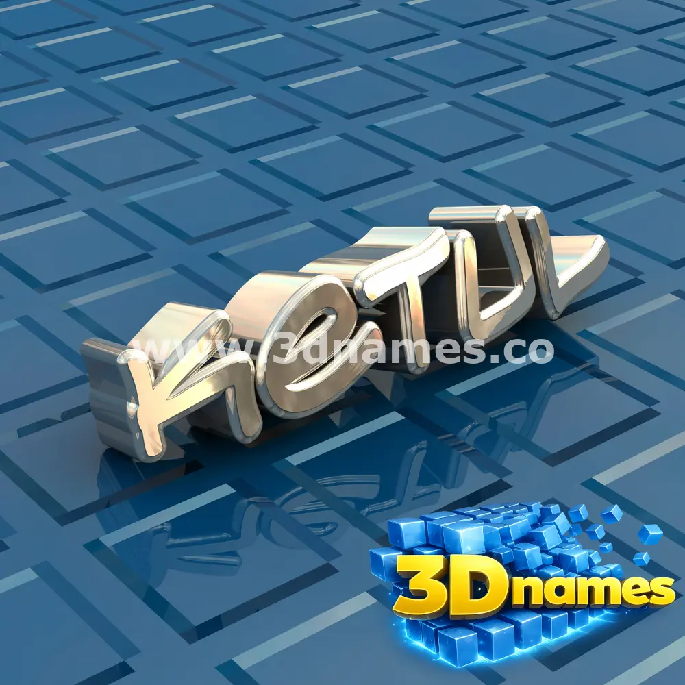 ketul in Blue Bling style - 3D name wallpaper