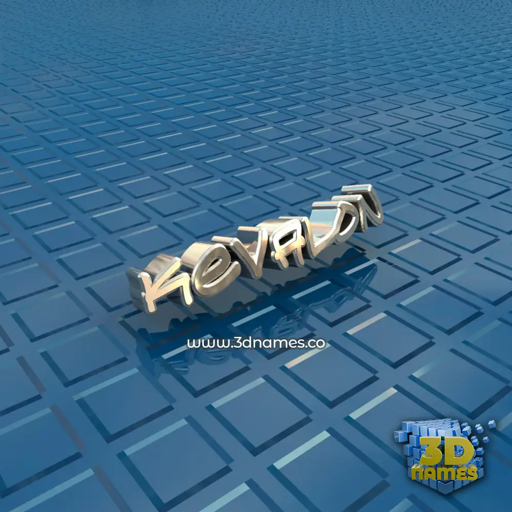 kevalon in Blue Bling style - 3D name wallpaper