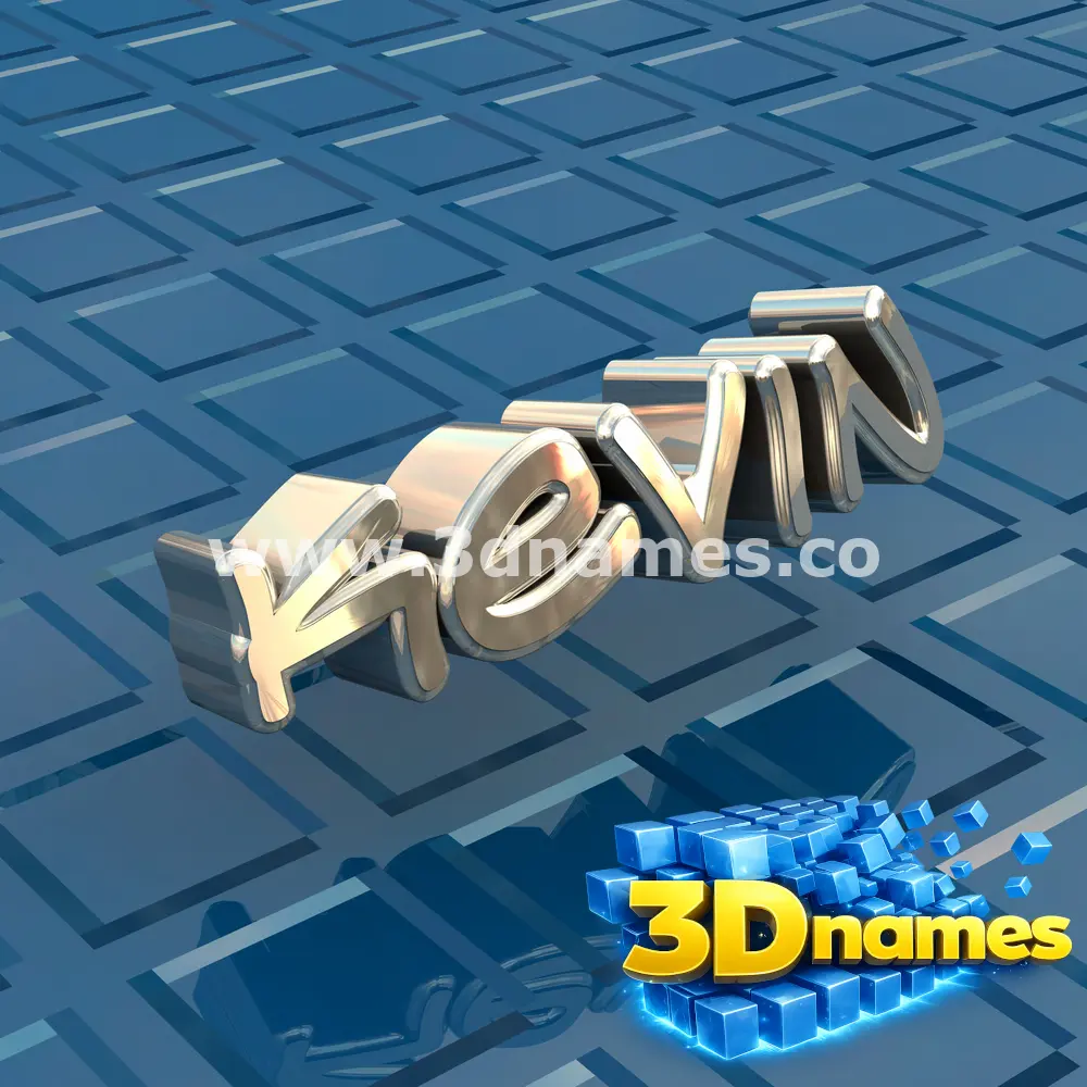 kevin in Blue Bling style - 3D name wallpaper