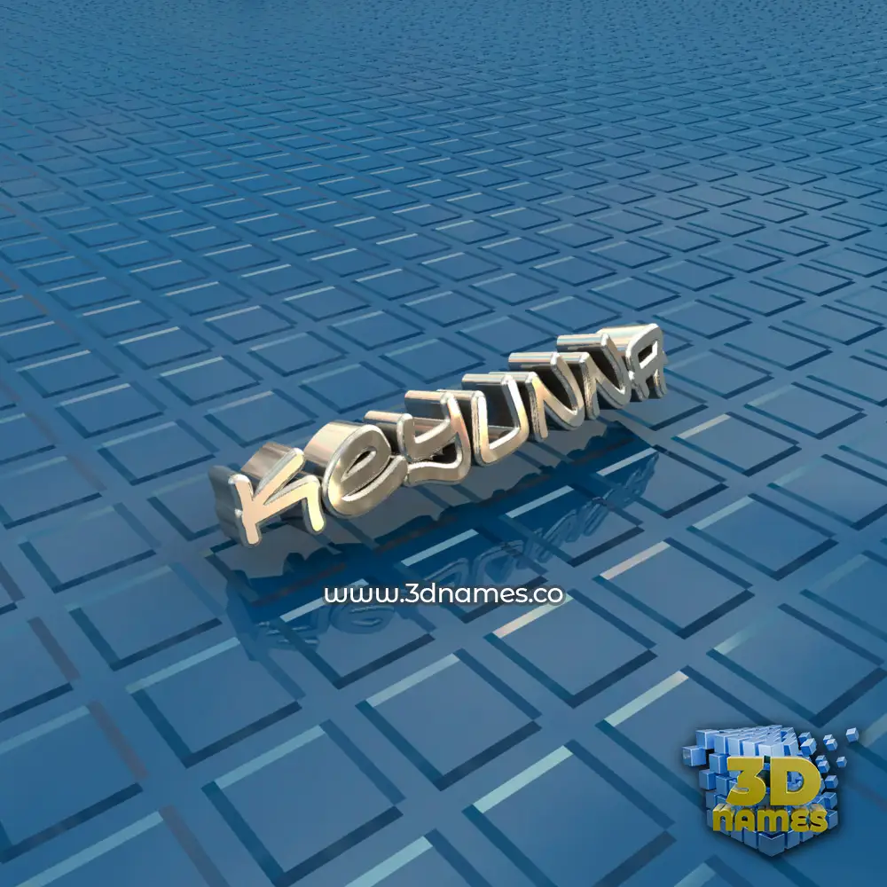 keyunna in Blue Bling style - 3D name wallpaper