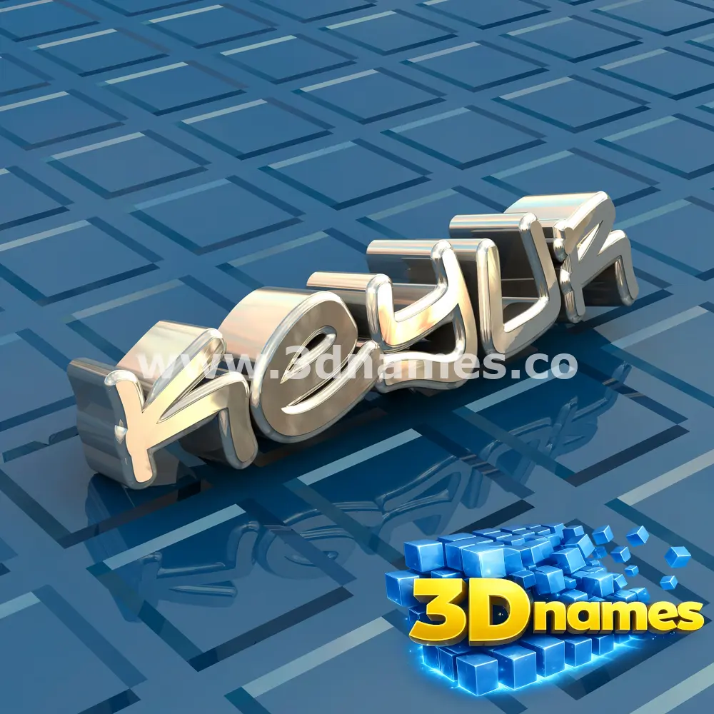 keyur in Blue Bling style - 3D name wallpaper
