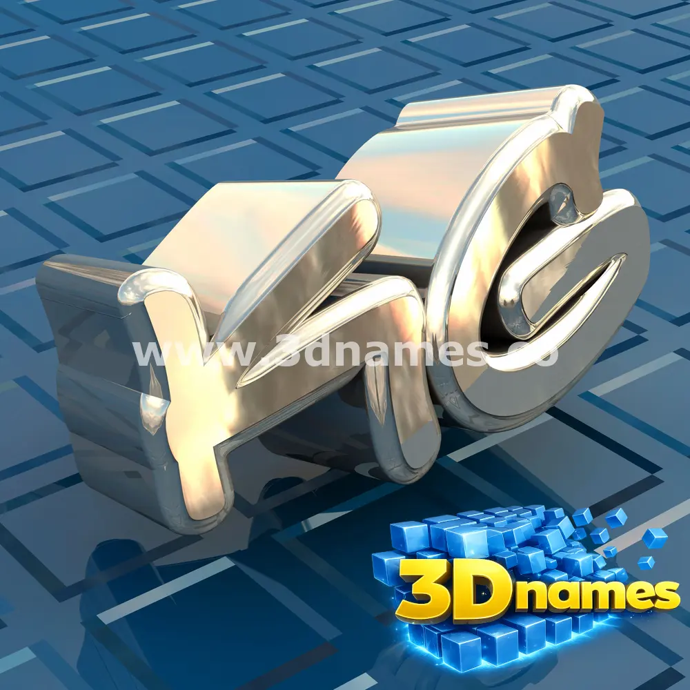 kg in Blue Bling style - 3D name wallpaper