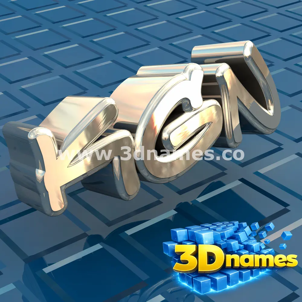 kgn in Blue Bling style - 3D name wallpaper