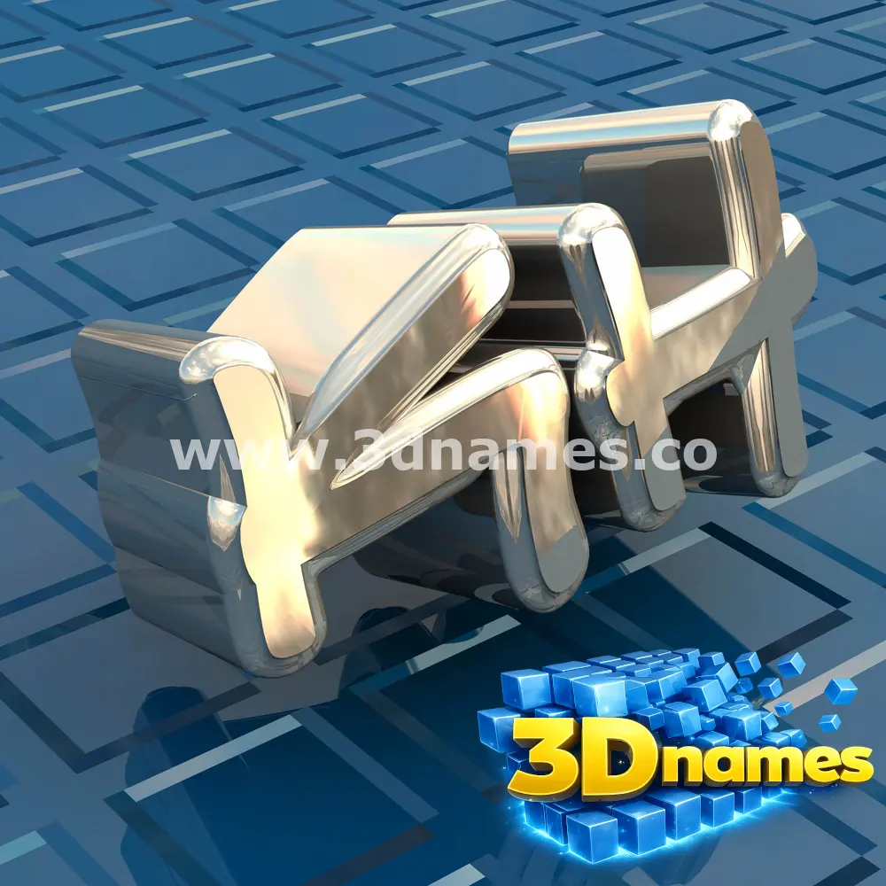 kh in Blue Bling style - 3D name wallpaper